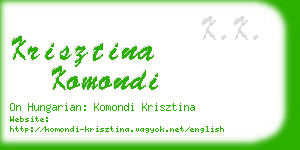 krisztina komondi business card